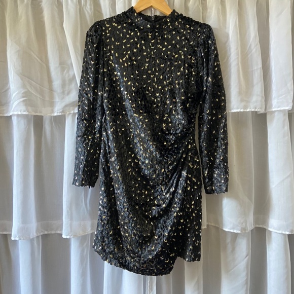 A.L.C. • Jane Metallic Velvet Burnout Mini Dress - Picture 8 of 16